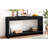 Modern 3 - Drawer Console Table With Vertical Slats And Rounded Edges, For Behind Black Frame, Wood Veneer, Long Term Durability Round Edge Slats, Ideal Hallway Solid Construction-1280418911