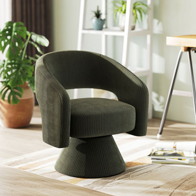 Fauteuil d'appoint pivotant en tonneau