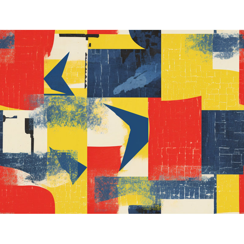 Polyester Comforter, Blue/Red Abstract, Twin Extra Long Comforter
