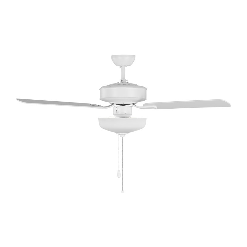 48'' Ceiling Fan with LED Lights, Matte White, Matte White