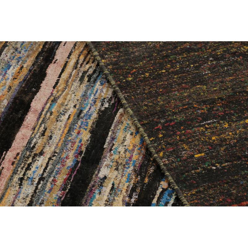 Textural Handmade Kilim Silk Area Rug
