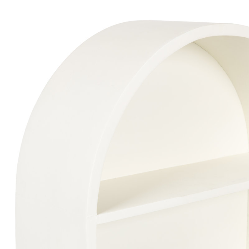 Tablette de rangement murale arquée Arcott, Blanc