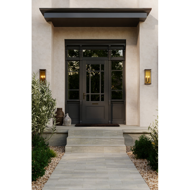 Applique murale d'extérieur 2 lumières Briarlane, Deux lumières, H 20 po x l 8,5 po x P 5,25 po