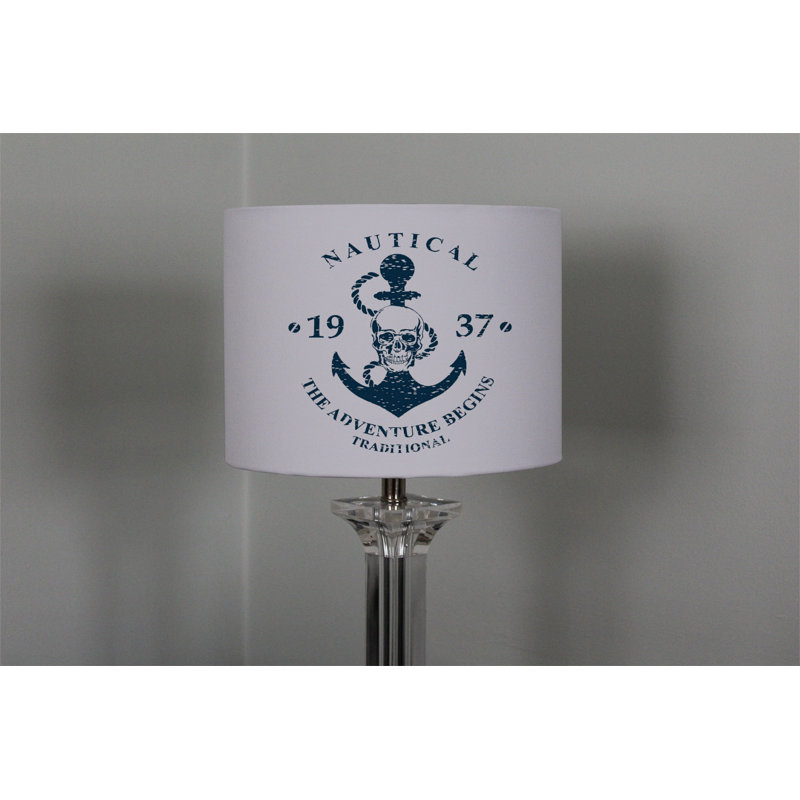 Cotton Drum Lamp Shade ( Uno ), 22cm H x 25cm W x 25cm D