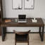 Bureau d'écriture rectangulaire en bois massif brun noisette-944987205