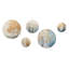 Minimalisme «Golden Trees Harmony» - ensemble d'art mural rond 5 arbres