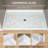 54'' W X 36'' D ADA Acrylic Alcove Shower Pan Single Threshold Handicapped Shower Base Rectangular White Shower Tray with Center Drain & Non-Slip Design