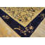 Tapis noir antique, ivoire, beige, crème, floral, chinois antique des années 1920
