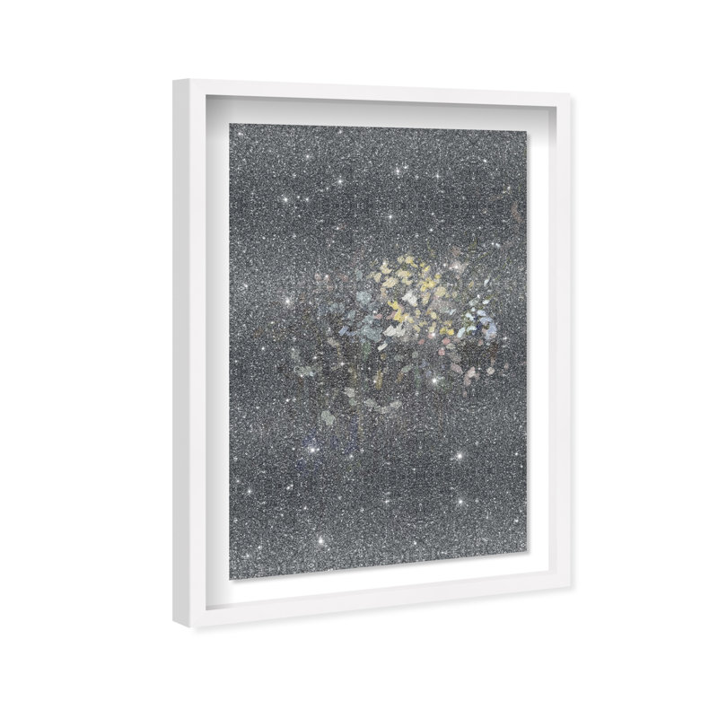 Midnight Flowers Print by Oliver Gal, 21.5"H x 31.5"W, White Shadowbox