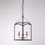 Luminaire suspendu carré 6 lumières lanterne Solihull