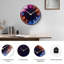 Horloge murale numérique à DEL néon avec affichage coloré - Horloge murale moderne en verre de 61 cm (24 po)