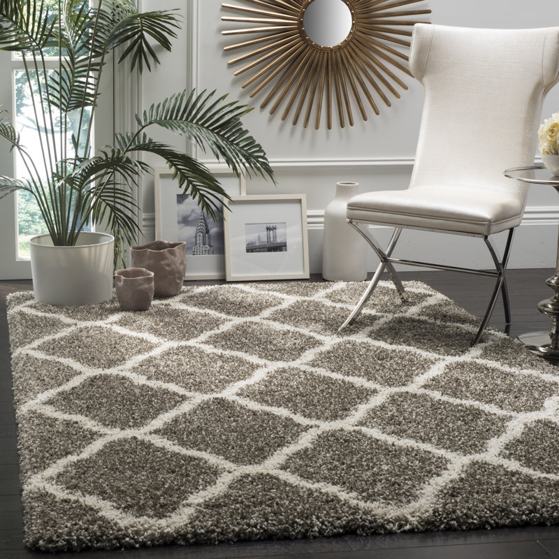 Darrol Hudson Shag Performance Geometric Rug, Rectangle 5'3" x 7'6"