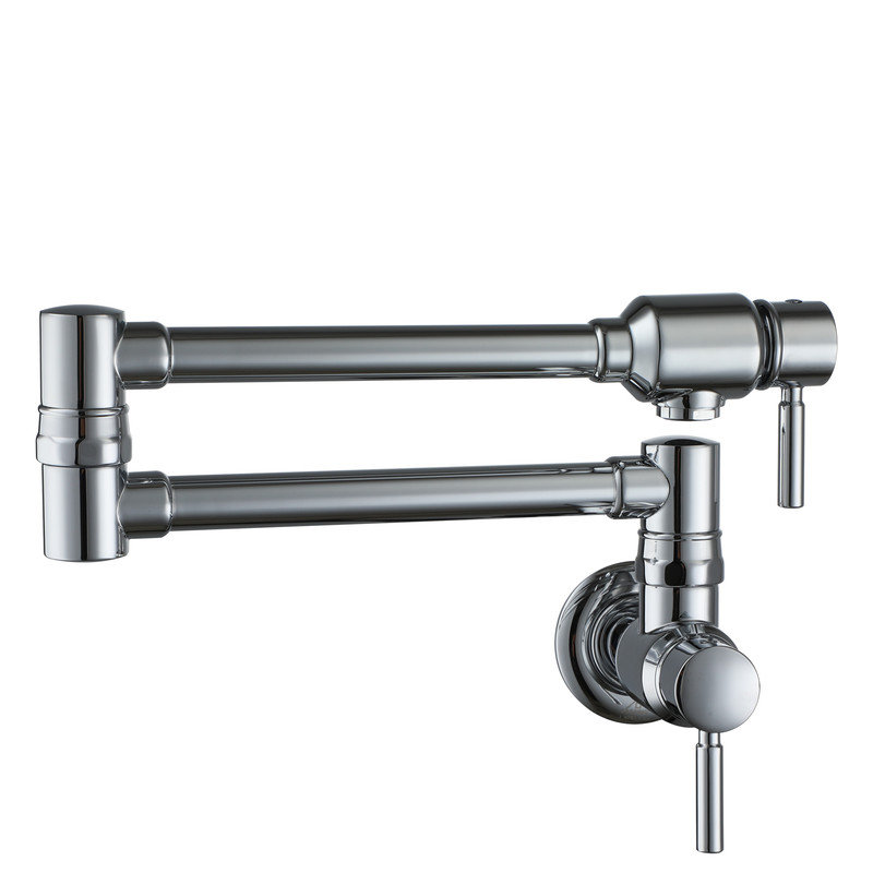 Cedar CASAINC Contemporary Wall Mount Swing Arm Folding Pot Filler Kitchen Faucet, Chrome