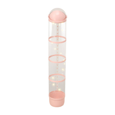 Vertical Clear Plastic Toy Storage Tube Organiser with String Light