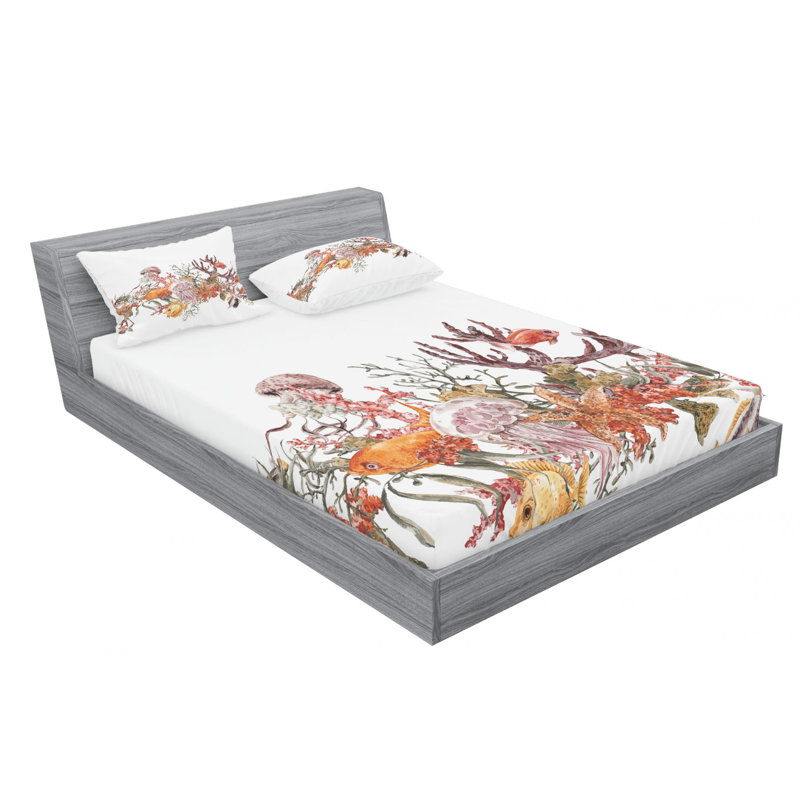 Microfiber Sheet Set, Queen Sheet Set with Fitted Sheet