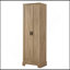 Armoire de rangement avec deux portes pour salle de bain, bureau, tablette réglable, panneau de fibres à densité moyenne, brun-1051279043