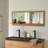 Easy Solid Wood Rectangle Mirror with Shelves