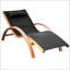 Chaise longue d'extérieur en bois avec coussin