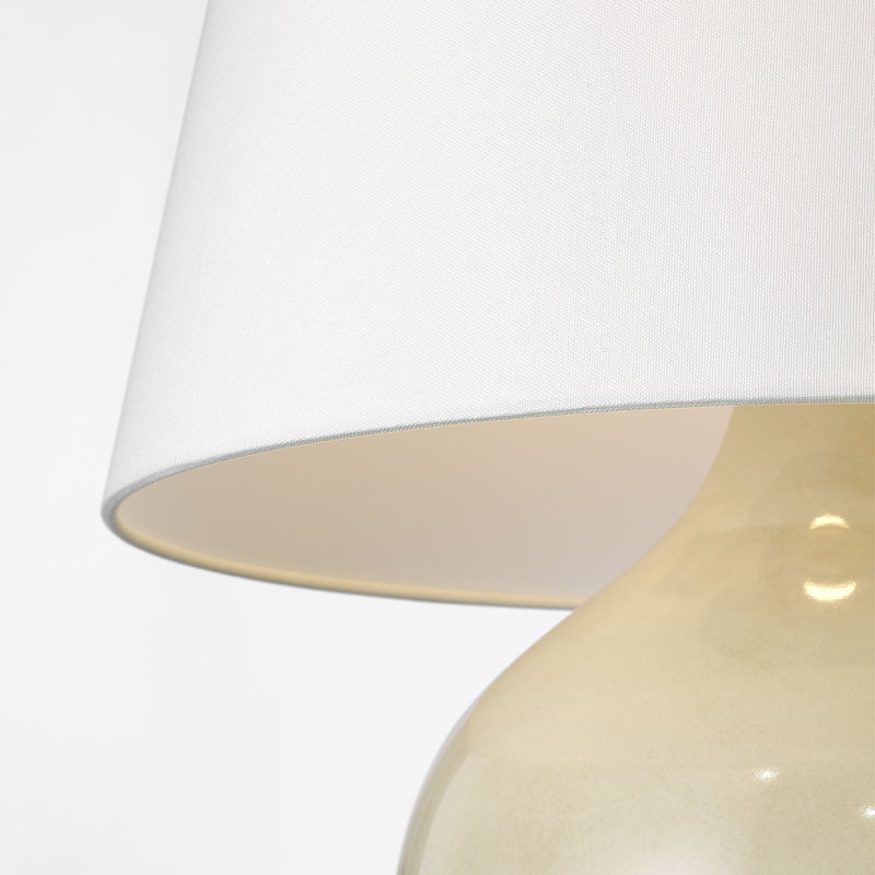 Ralph Lauren Halifax 28" Cordless Pierced Ceramic Table Lamp in Coconut with Linen Shade
