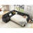 Chasidi U-Shaped Sectional Sofa Bed Pull Out Sleeper Couch With Storage Chaise-2083405012