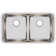 Lustertone 32.0625" L x 18.5" W Double Basin Undermount Kitchen Sink with Aqua Divide
