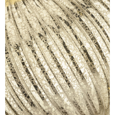 LED Glow Ornament, 7 Inch, Spinning Acrylic Tabletop Decor - Champagne Swirl