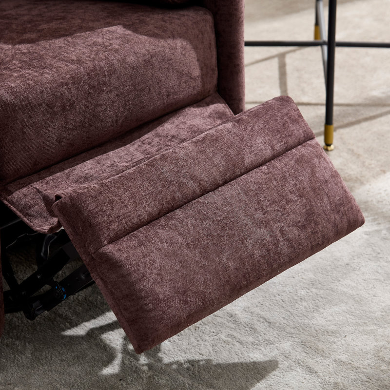 Ultimate Comfort Luxurious Recliner: Adjustable Pillows And Swivel Rocker Design, Coffee, Power - Push Button