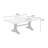 1Pc Rectangle Table W Leaf Trestle Base Classic Look Charcoal Color Wooden Dining Room Table Only