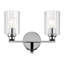 Éclairage pour salle de bain 2 lumières 14,25 po avec verre-108202172-108202175