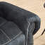 Canapé inclinable manuel en microfibre de 85,43 po de largeur avec leviers latéraux doubles et garniture cloutée-113374157