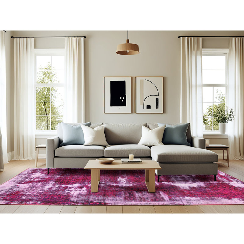 Wesleyville Abstract Indoor Rug, Rectangle 6' x 9'