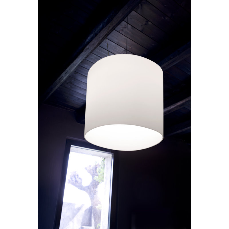 1 - Light Opal White Cylinder Pendant