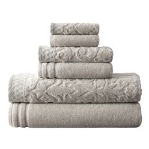 Better Homes & Gardens Caldwell Stripe Bath Towel, Soft Silver, Gray