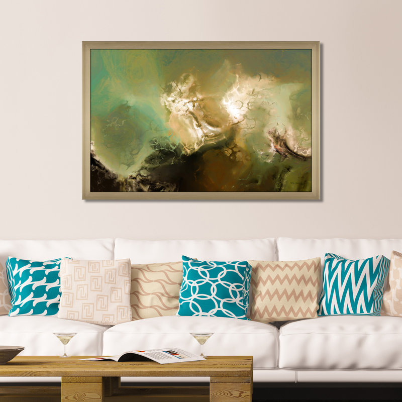 «Torment», reproduction sur toile, H 33,5 po x l 49,5 po x P 1 po, Encadrement champagne