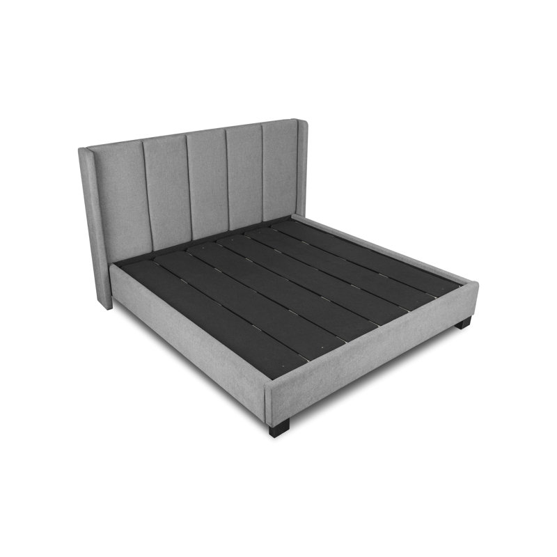 Sealy Posturepedic Bristol Upholstered Bed Frames, Gray, King
