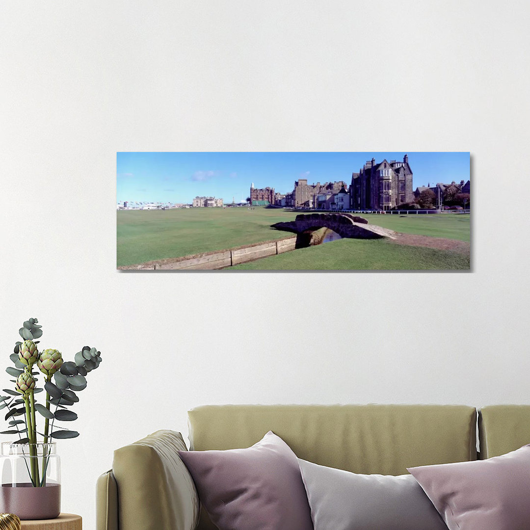Footbridge In A Golf Coursethe Royal & Ancient Golf Club Of St Andrews, St. Andrews, Fife, Scotland by Panoramic Images - Print on Canvas
