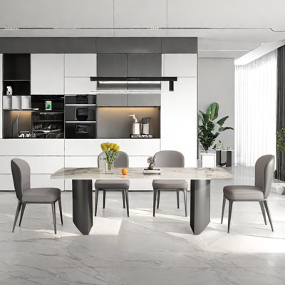 Italian style simple rectangular dining table sets