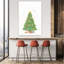 Festive Christmas Tree Abstract Contemporary Christmas Tree Winter Landscape Wall Art Print 1 Piece Wrapped Canvas Wall Art-1821604286