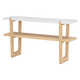 Narrow Console Table With Marble-Effect Top, Retro Entryway Table With Open Shelf, Sofa Table For Entryway, Hallway And Living Room
