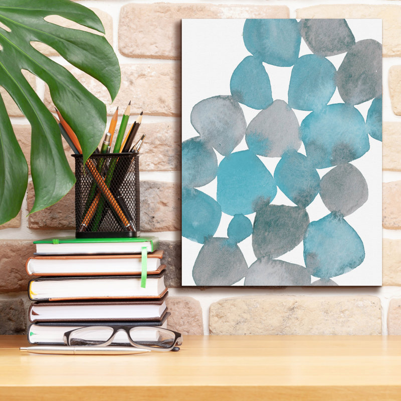 Art mural sur toile Ebern Designs «Boho Beautiful 1 Blue» par Moira Hershey, H 16 po x l 12 po x P 0,75 po