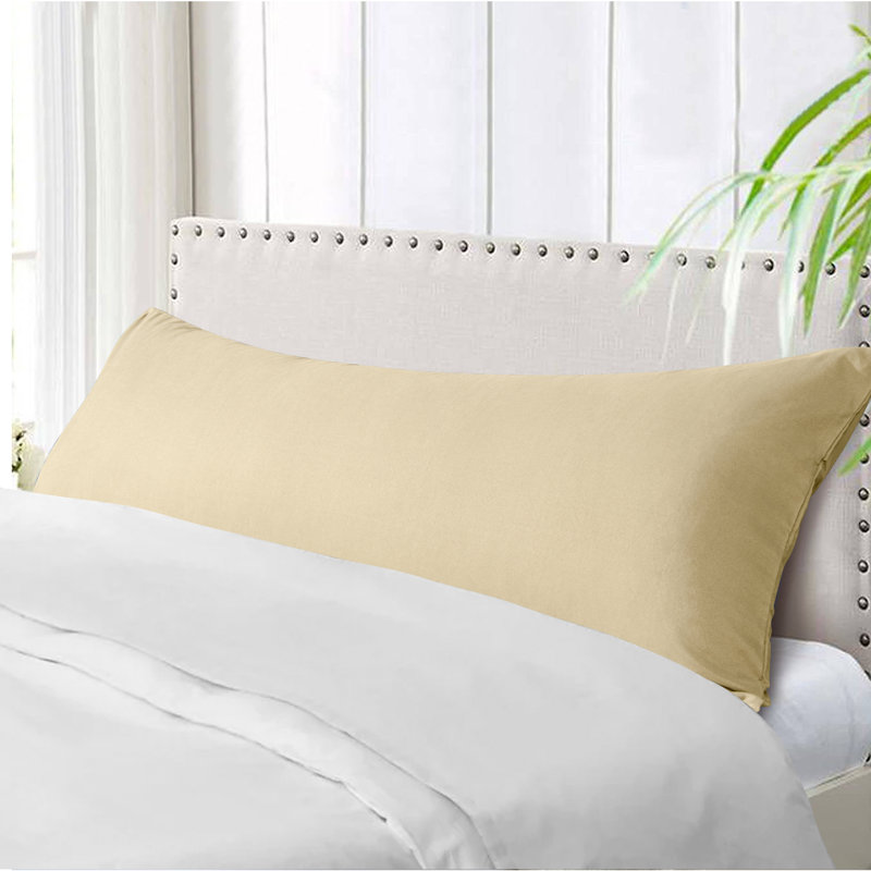 Body Pillow Cover, 1800 Brushed Microfiber Body Pillowcase with Envelope Closure - 20x54 Inches - NTBAY, Khaki