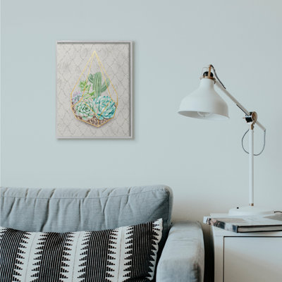 «Succulent Basket Gold Grey», impression