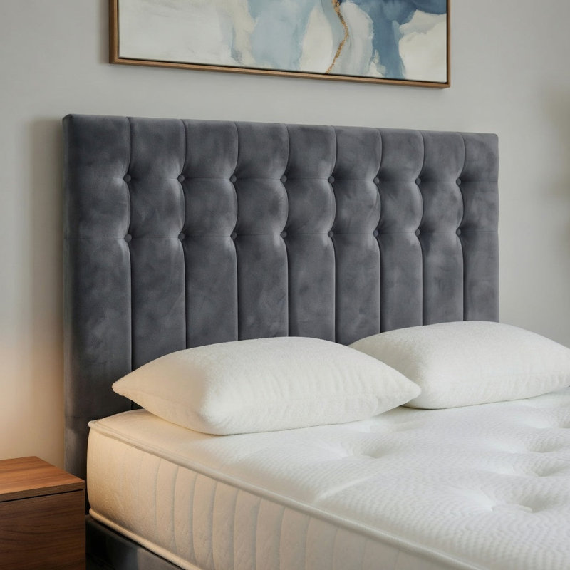 Upholstered Bed, Super King, Grey