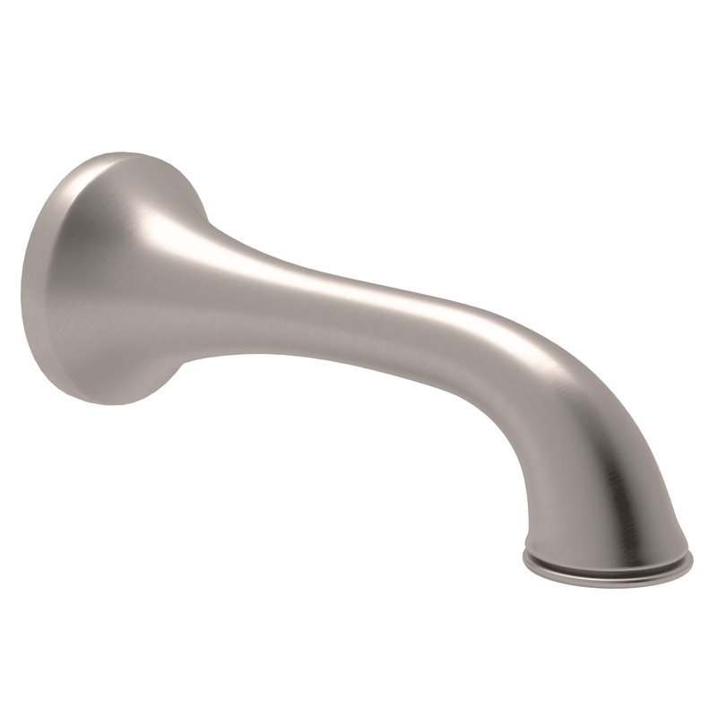 Country Wall Mount Tub Spout, Satin Nickel