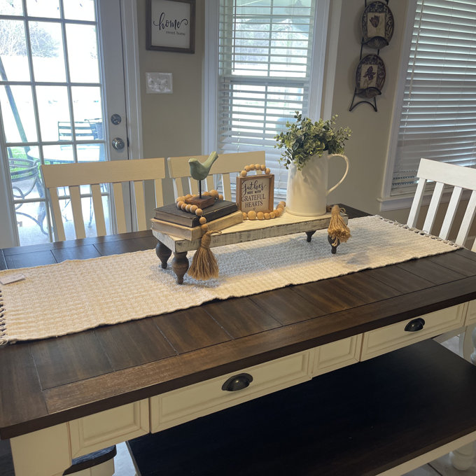 Daisetta Table Runner - Natural, 90" L x 16" W