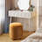 Modern Corrugated Upholstered Storage Ottoman Or Accent Stool With Rubberwood Ball Feet-550469486
