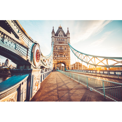 Hafeza Tower Bridge In London - Wrapped Canvas Print