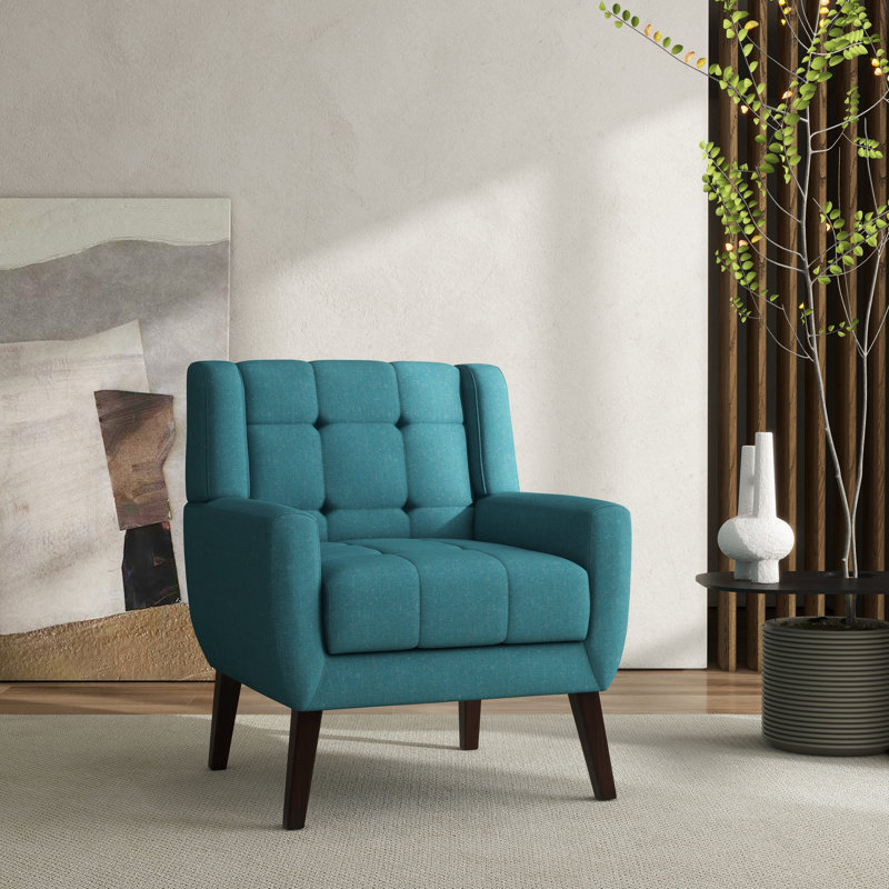 Jaqueze 73.7Cm Wide Tufted Armchair, Jaqueze Light Blue Polyester