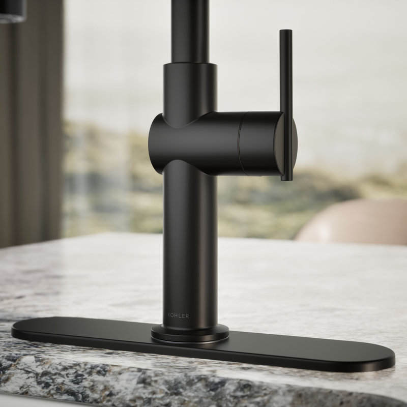 Crue Single-Handle Bar Sink Faucet, Single-Hole Prep Sink or Wet Bar Faucet, Matte Black
