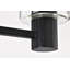 Meuble-lavabo 3 lumières Rosmunda - noir mat avec verre transparent